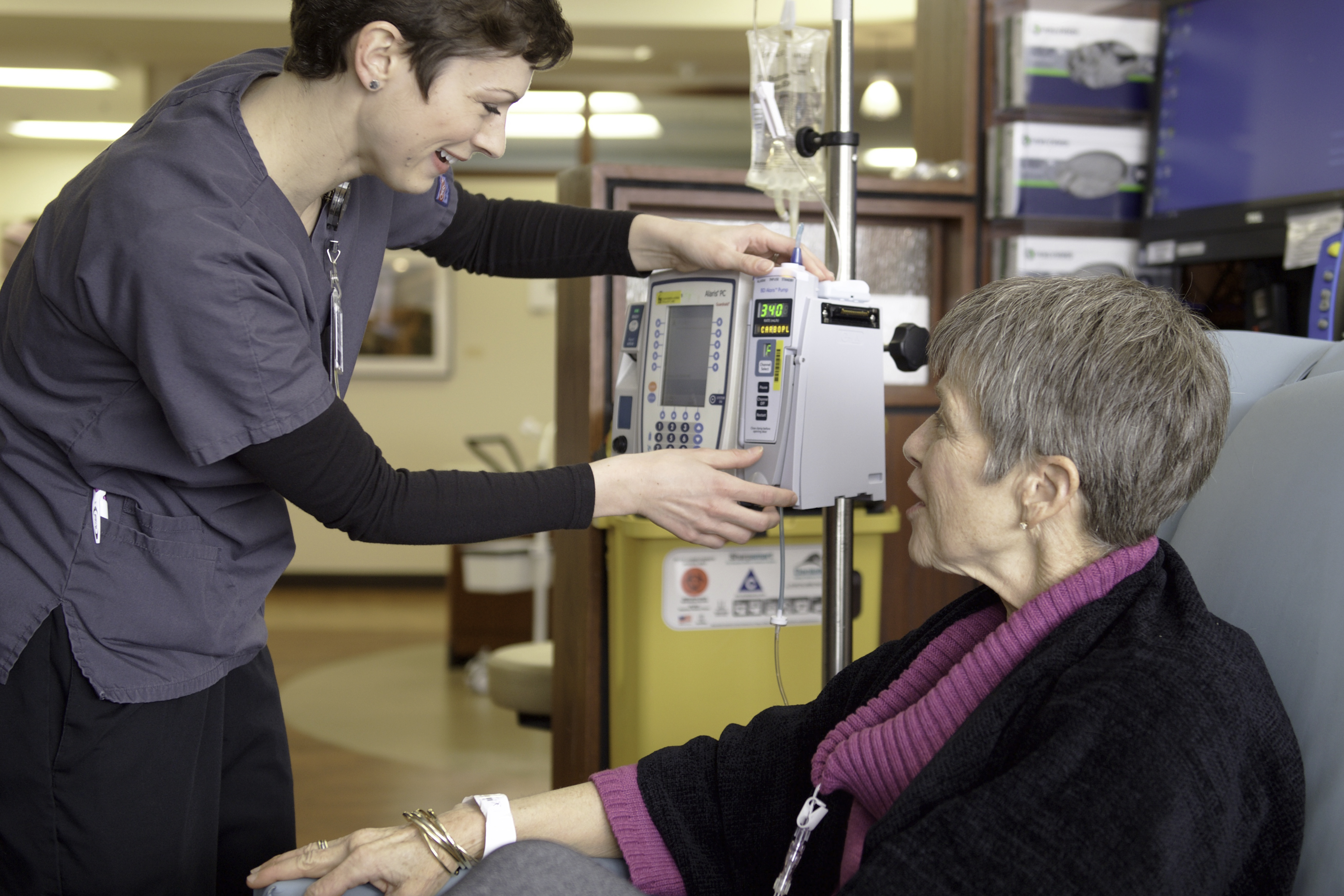 Nurse with patient