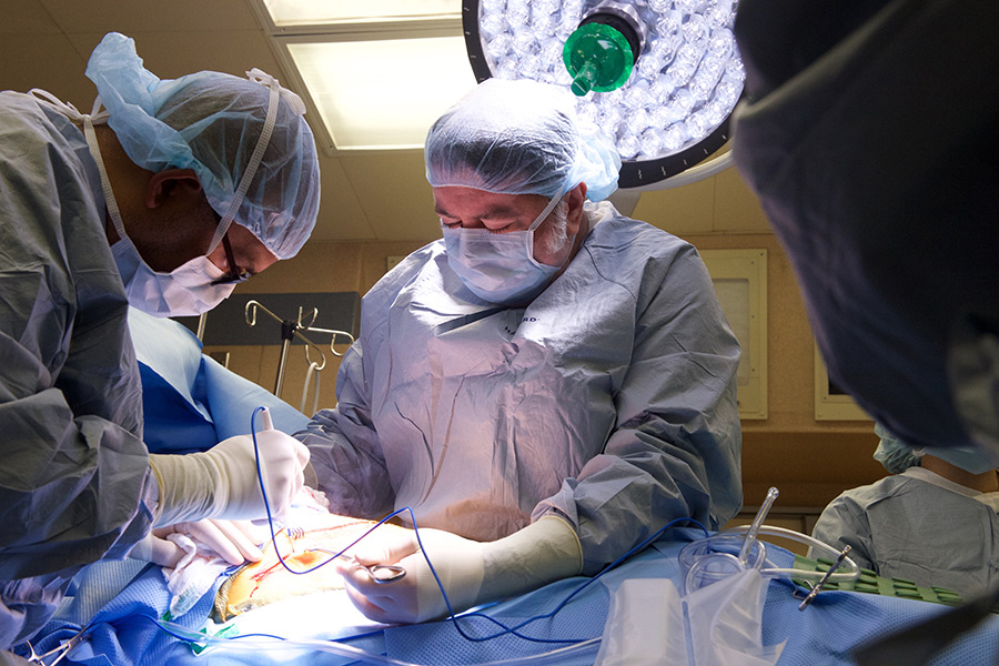 Surgeons in operating room